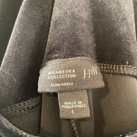 J. Jill Wearever Collection Slim Ankle Black Velvet Whimsygoth Dress Pants Large - Picture 3 of 11